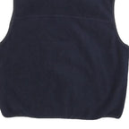 TOMMY HILFIGER Mens Navy Green Logo Zip Jacket L Polyester Fleece Casual