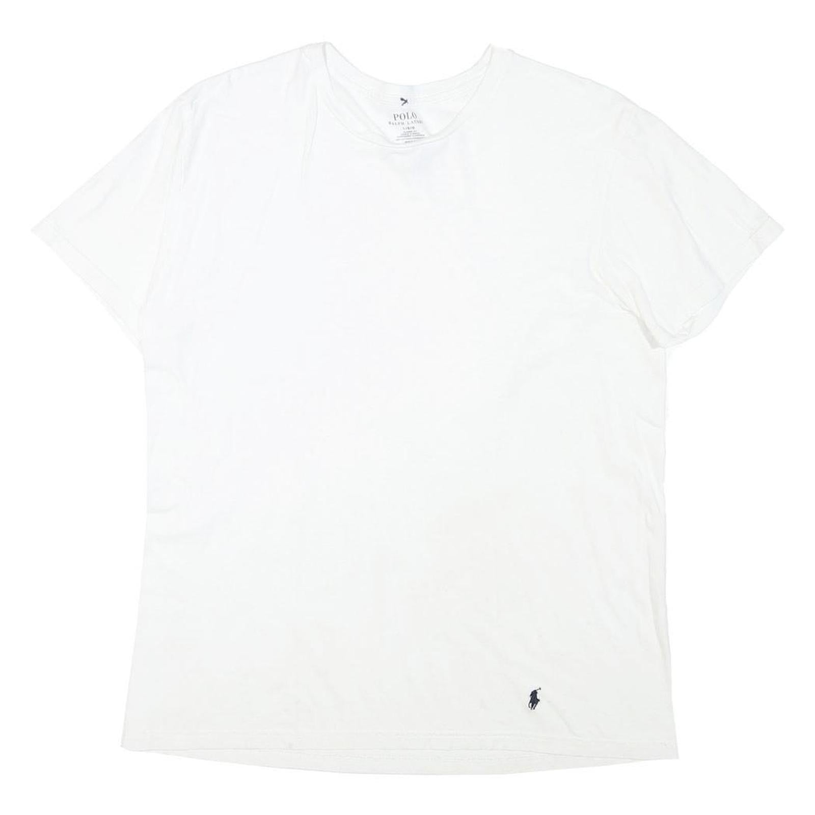 POLO RALPH LAUREN Mens White Classic T-Shirt L Short Sleeve Crew Neck Cotton