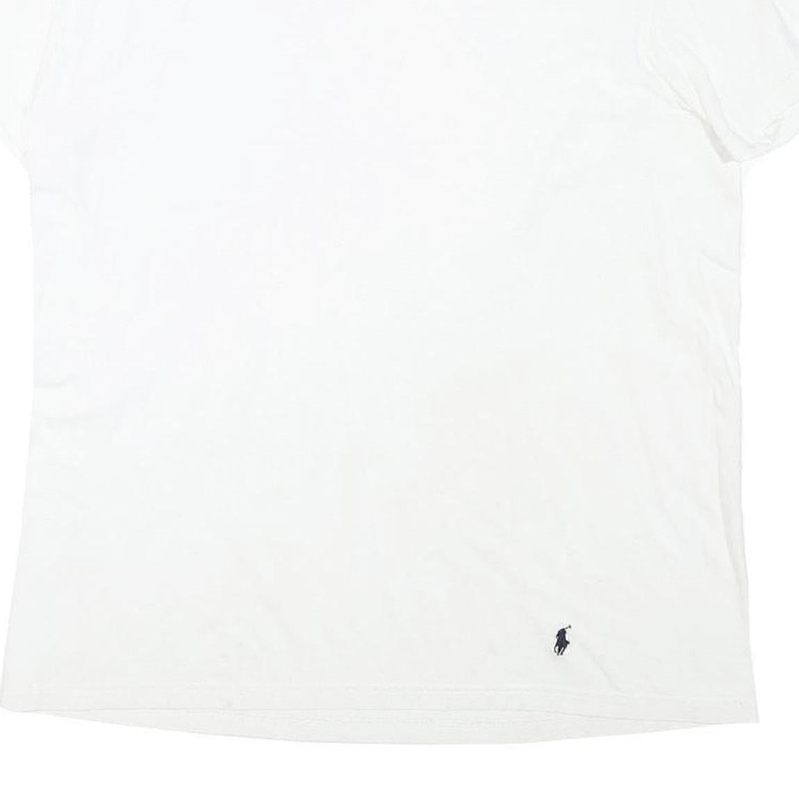 POLO RALPH LAUREN Mens White Classic T-Shirt L Short Sleeve Crew Neck Cotton