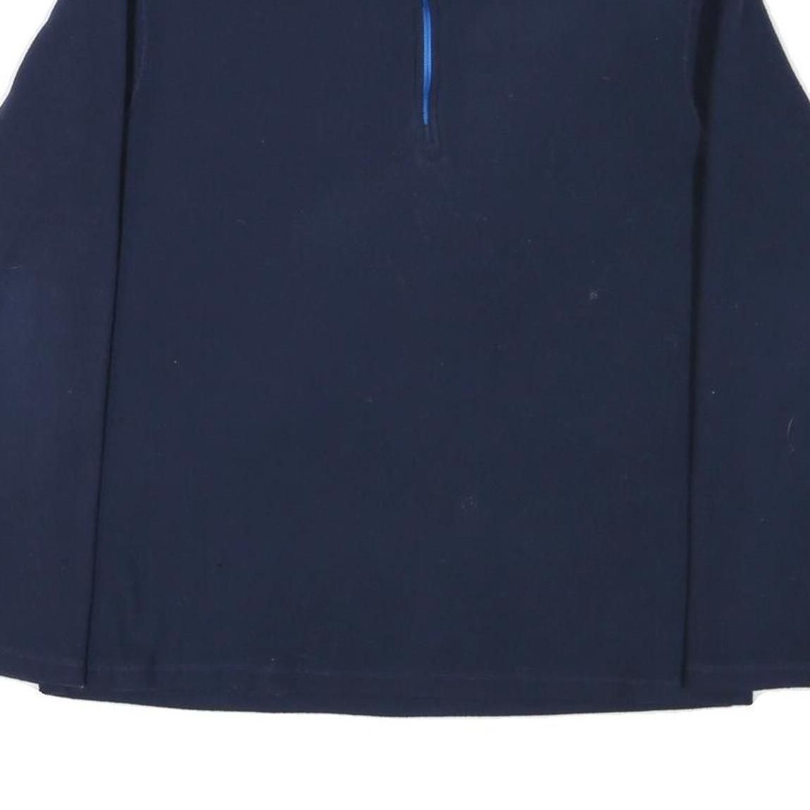 FILA Womens Blue Pullover Plain Quarter Zip Basic Knit Jumper M Polyester