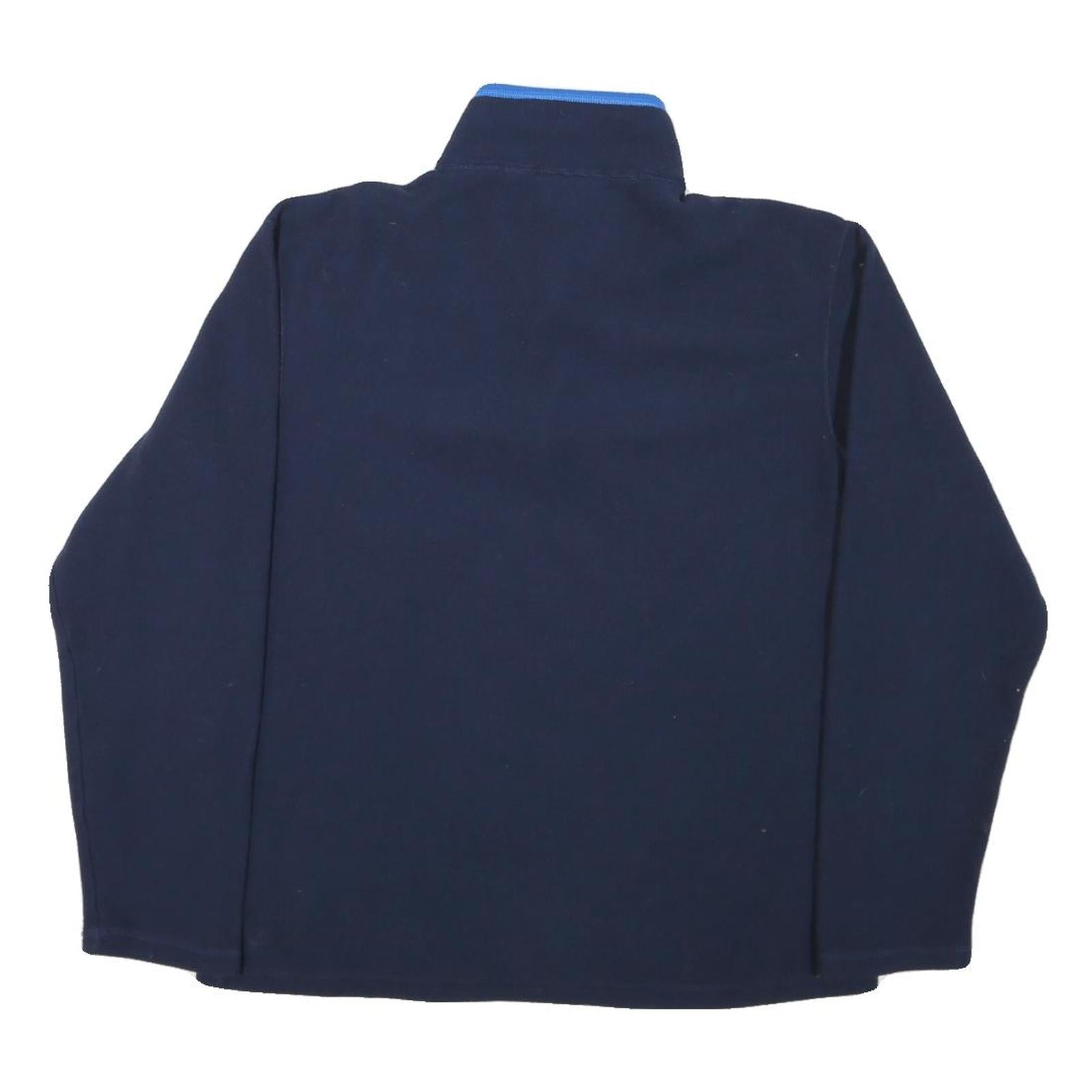 FILA Womens Blue Pullover Plain Quarter Zip Basic Knit Jumper M Polyester