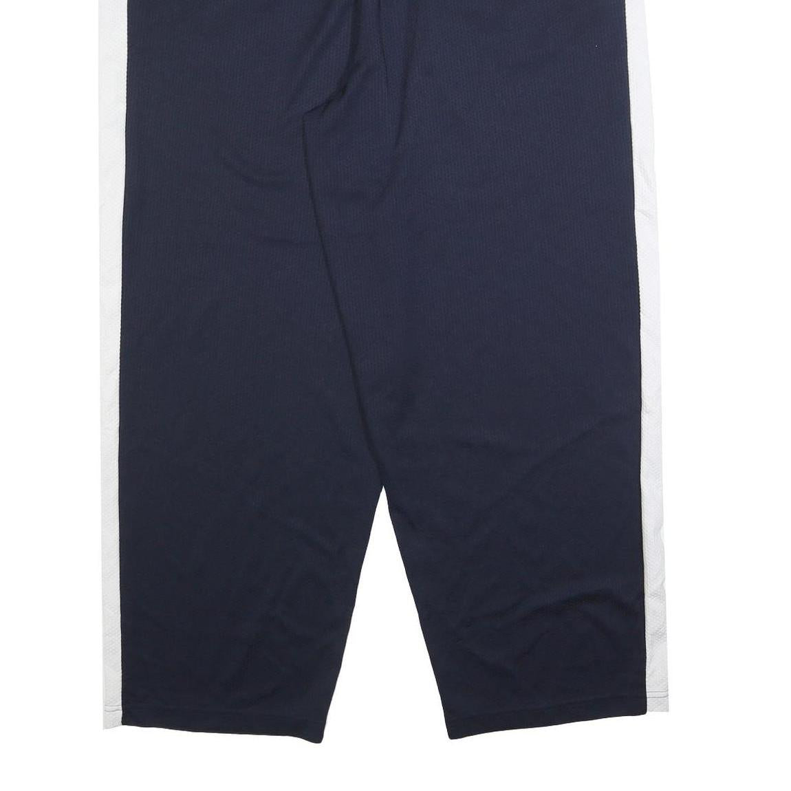 NAUTICA Mens Joggers Navy & White XL W38 L27 Relaxed Tapered Polyester