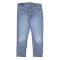 LEVI'S 502 Mens Slim Jeans Blue Denim W34 L27 Distressed Cotton Blend