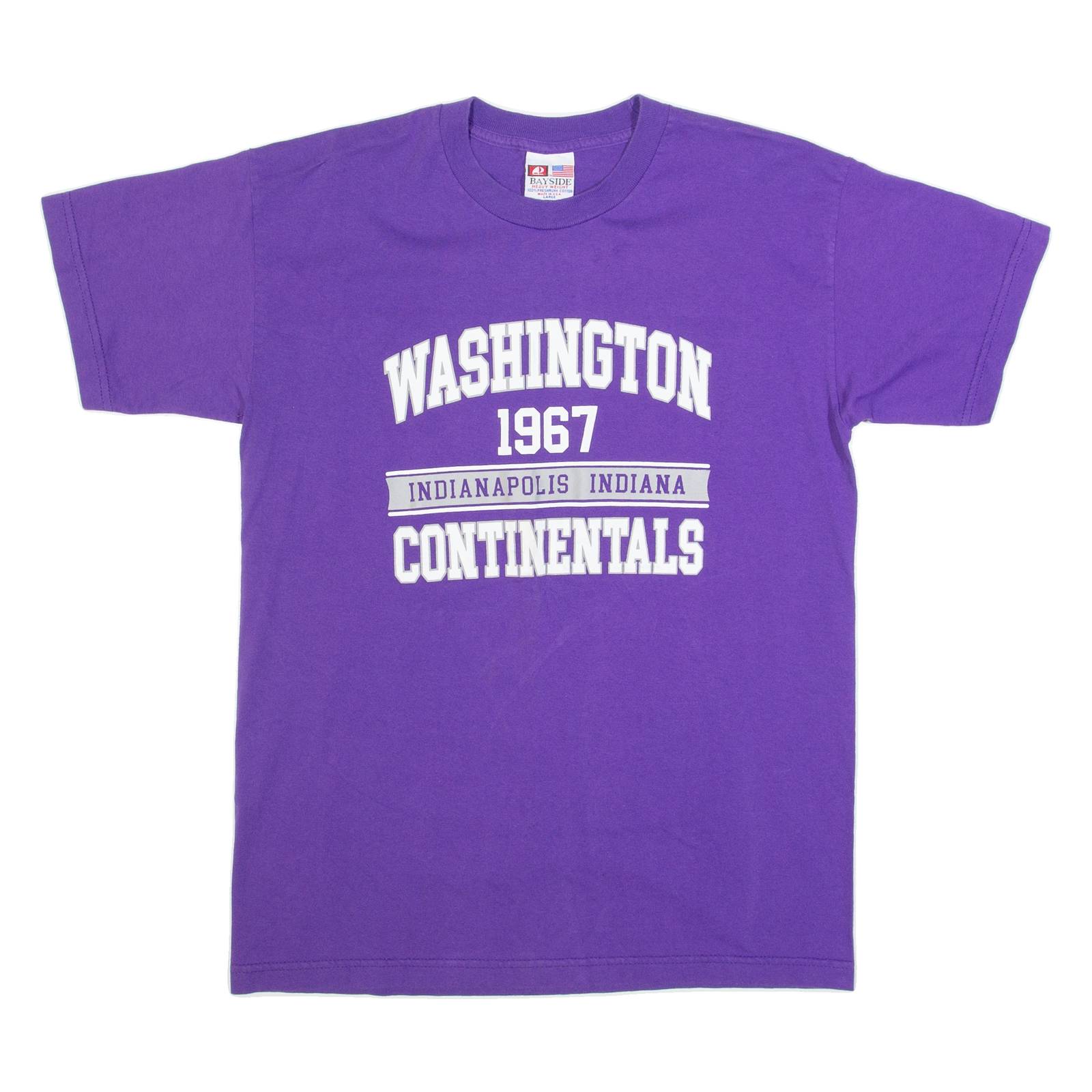 BAYSIDE Washington Continentails Brundage Mens T-Shirt Purple USA L