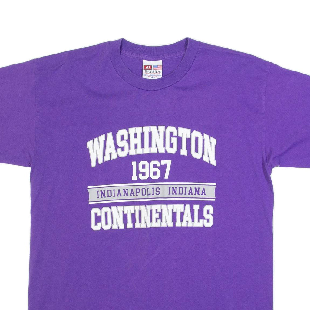 BAYSIDE Washington Continentails Brundage Mens T-Shirt Purple USA L