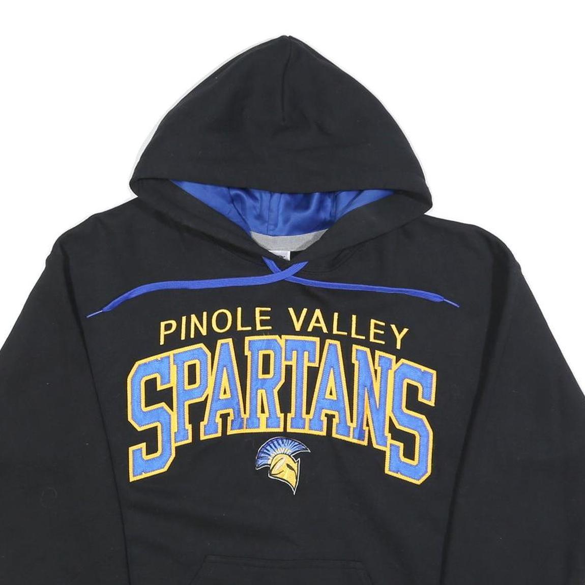 NEFE Mens Black Pinole Valley Spartans Cotton Blend Pullover Hoodie M