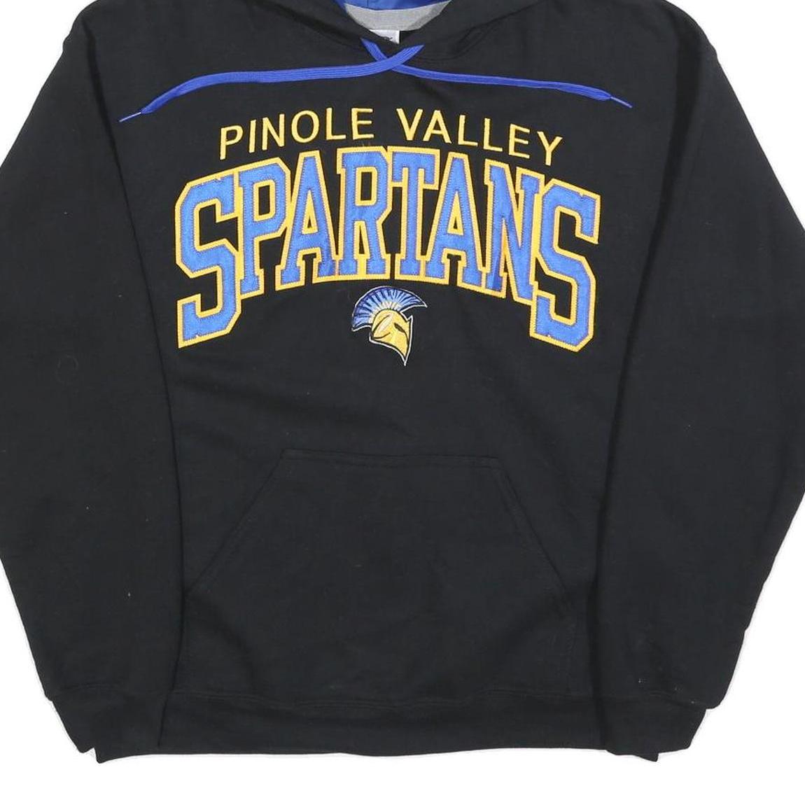 NEFE Mens Black Pinole Valley Spartans Cotton Blend Pullover Hoodie M