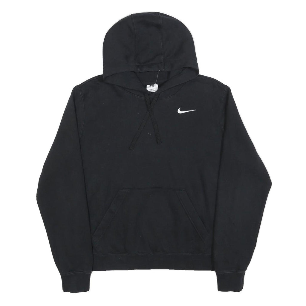 NIKE Womens Black Hoodie L Classic Cotton Blend Pullover Sweatshirt