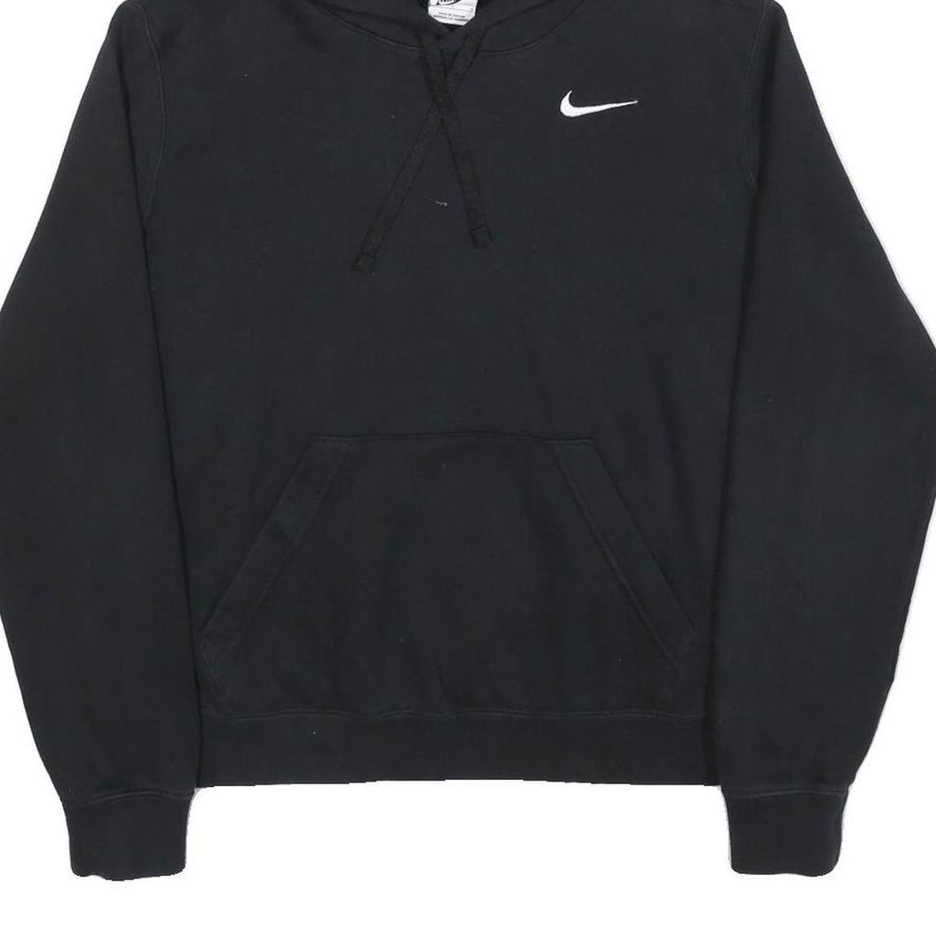 NIKE Womens Black Hoodie L Classic Cotton Blend Pullover Sweatshirt