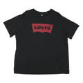 LEVI'S Mens Black & Red Graphic T-Shirt 2XL Short Sleeve Crew Neck Cotton Blend