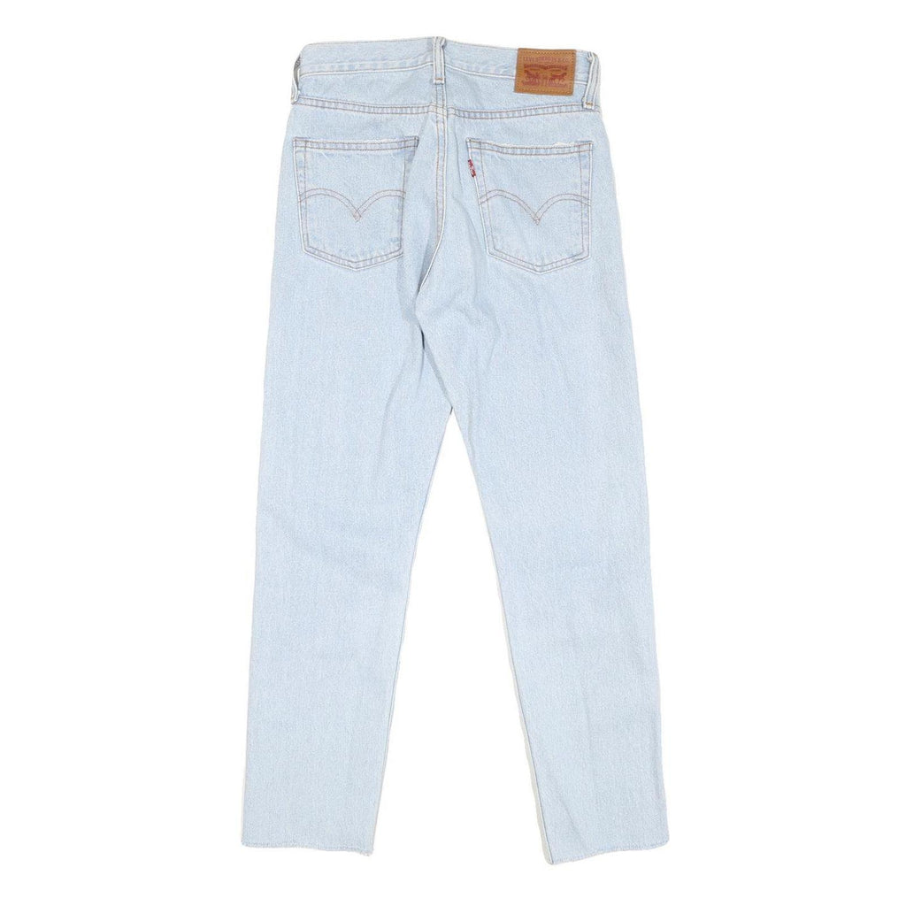 LEVI'S Womens Jeans Blue Regular Straight Denim Light W25 L26 Distressed