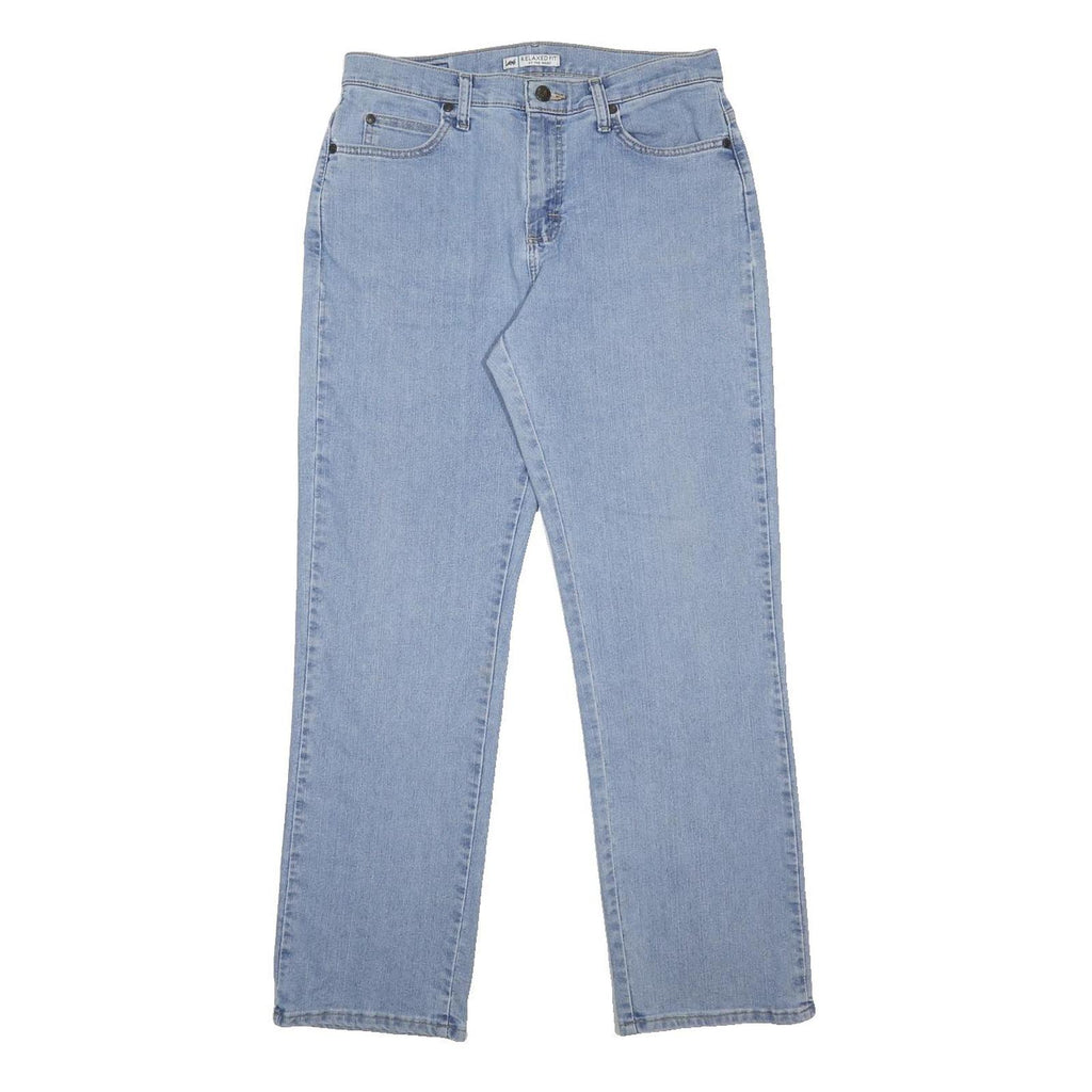 LEE Womens Relaxed Fit Light Blue Denim Jeans W31 L29 Casual Cotton Blend Zip