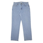 LEE Womens Relaxed Fit Light Blue Denim Jeans W31 L29 Casual Cotton Blend Zip