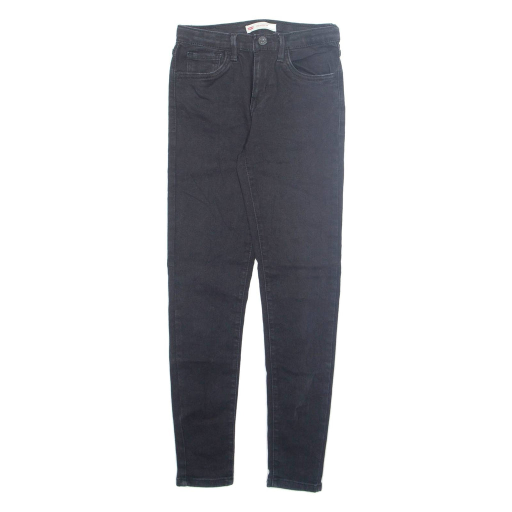 LEVI'S Womens Jeans Black Regular Tapered W24 L26