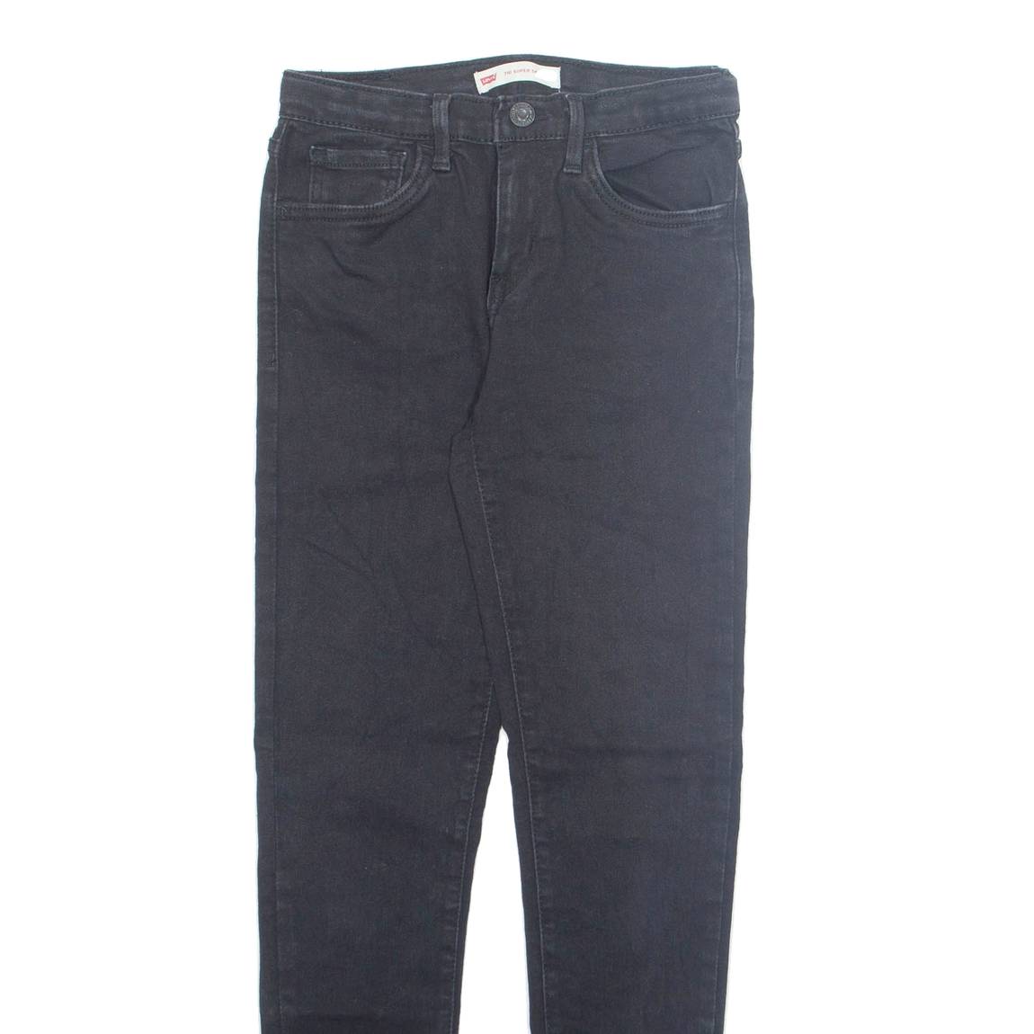 LEVI'S Womens Jeans Black Regular Tapered W24 L26