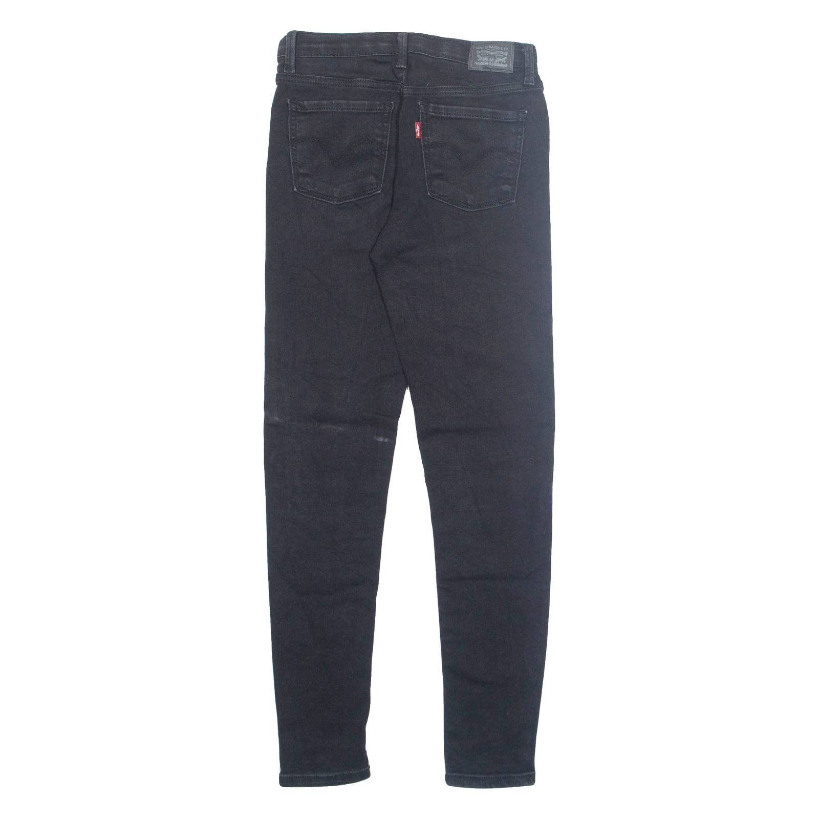 LEVI'S Womens Jeans Black Regular Tapered W24 L26