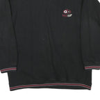 HIS Mens Black 1/4 Zip 2XL Cotton Blend Pullover Casual Sweatshirt