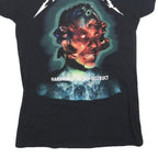 GILDAN Womens Black Metallica Band T-Shirt L Short Sleeve Crew Neck Graphic