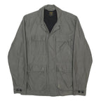 CARHARTT Mens Grey Button Cotton Jacket S Plain Durable Casual Workwear