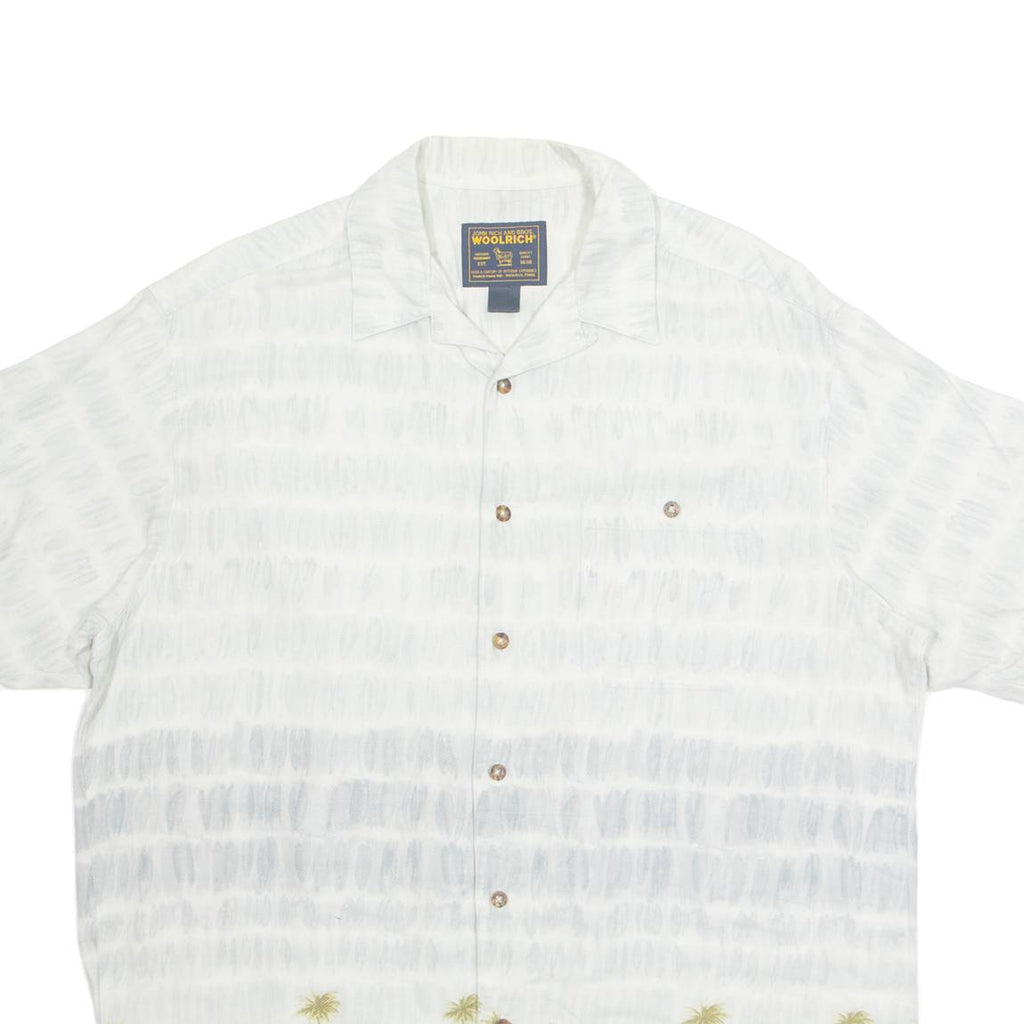 WOOLRICH Beach Mens Shirt Blue Crazy Pattern L