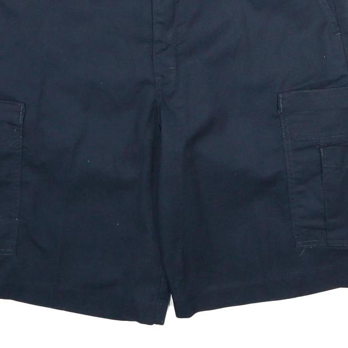 DICKIES Mens Navy Blue Cargo Shorts L W34 Workwear Polyester Blend