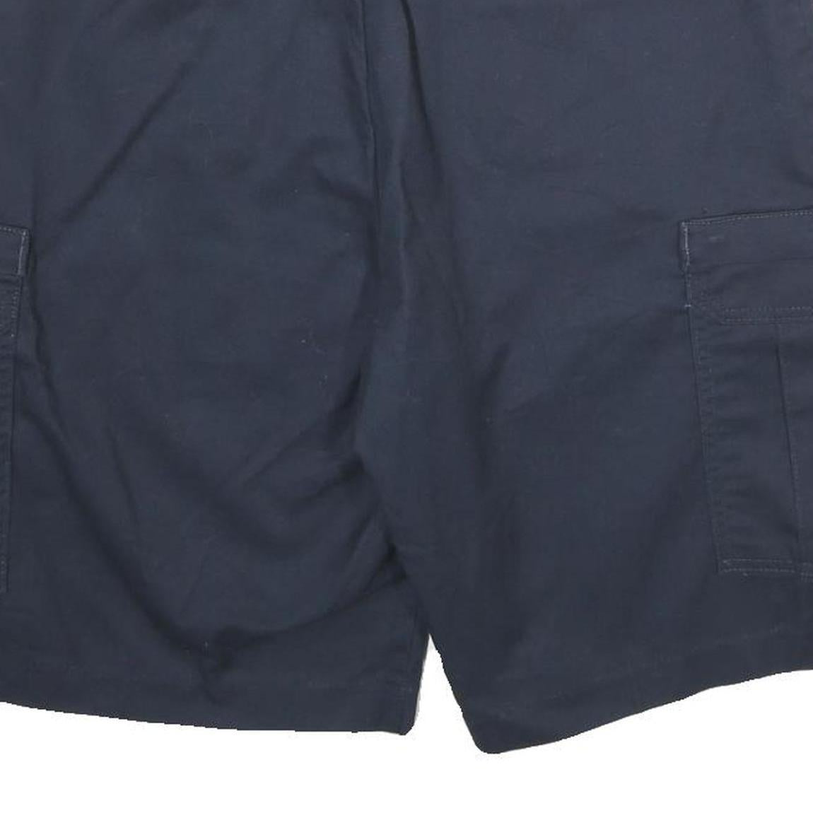 DICKIES Mens Navy Blue Cargo Shorts L W34 Workwear Polyester Blend