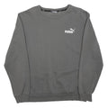PUMA Mens Grey Cotton Blend Crew Neck M Sweatshirt Logo Printed Pullover
