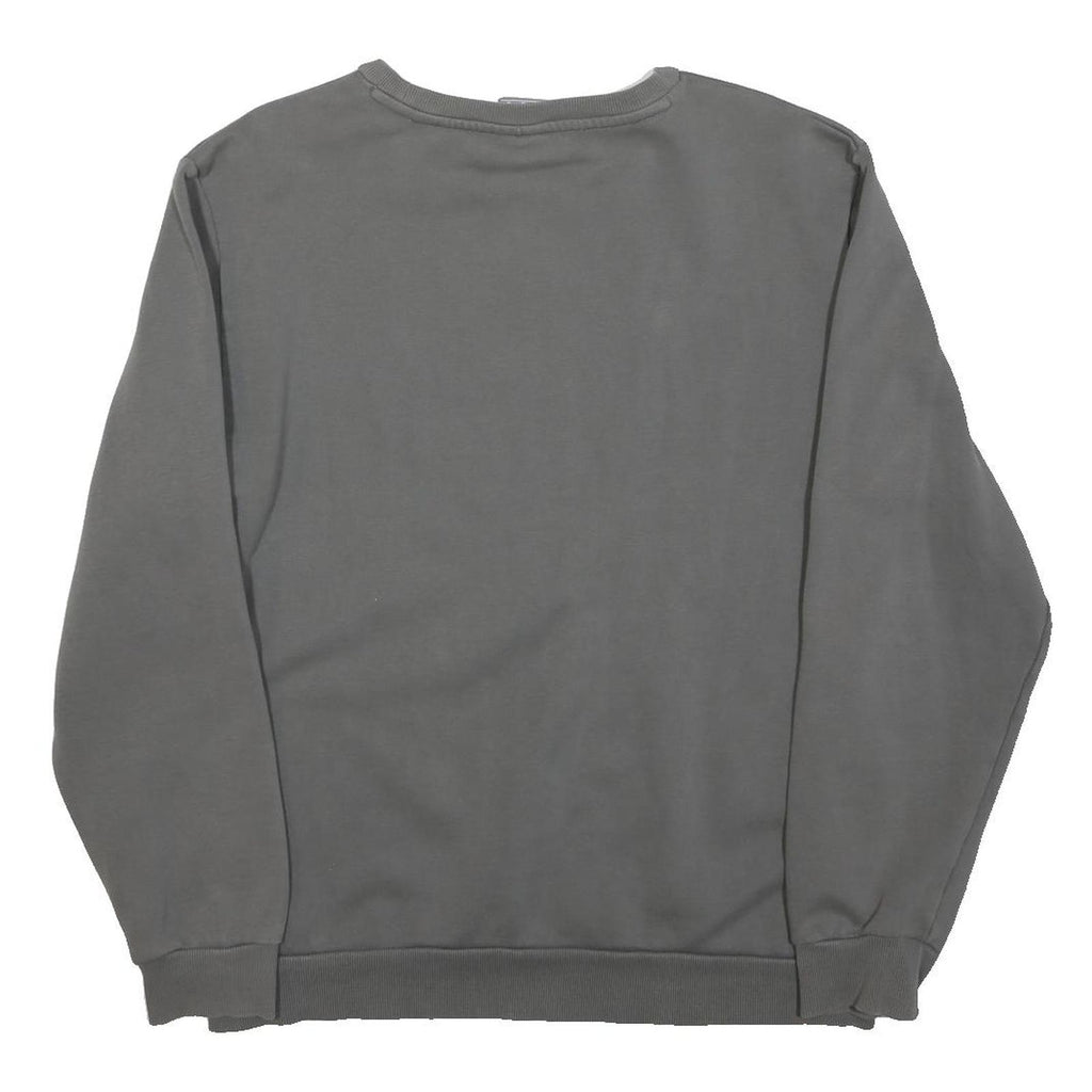 PUMA Mens Grey Cotton Blend Crew Neck M Sweatshirt Logo Printed Pullover