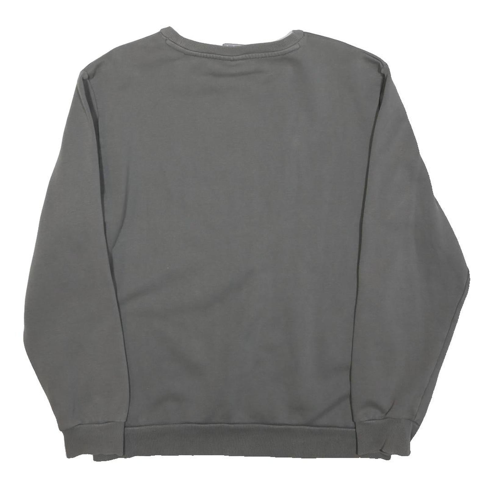 PUMA Mens Grey Cotton Blend Crew Neck M Sweatshirt Logo Printed Pullover