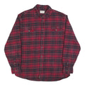 JACHS Womens Red & Black Check Cotton Shirt L Flannel Casual Button-Up