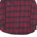 JACHS Womens Red & Black Check Cotton Shirt L Flannel Casual Button-Up