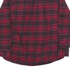 JACHS Womens Red & Black Check Cotton Shirt L Flannel Casual Button-Up