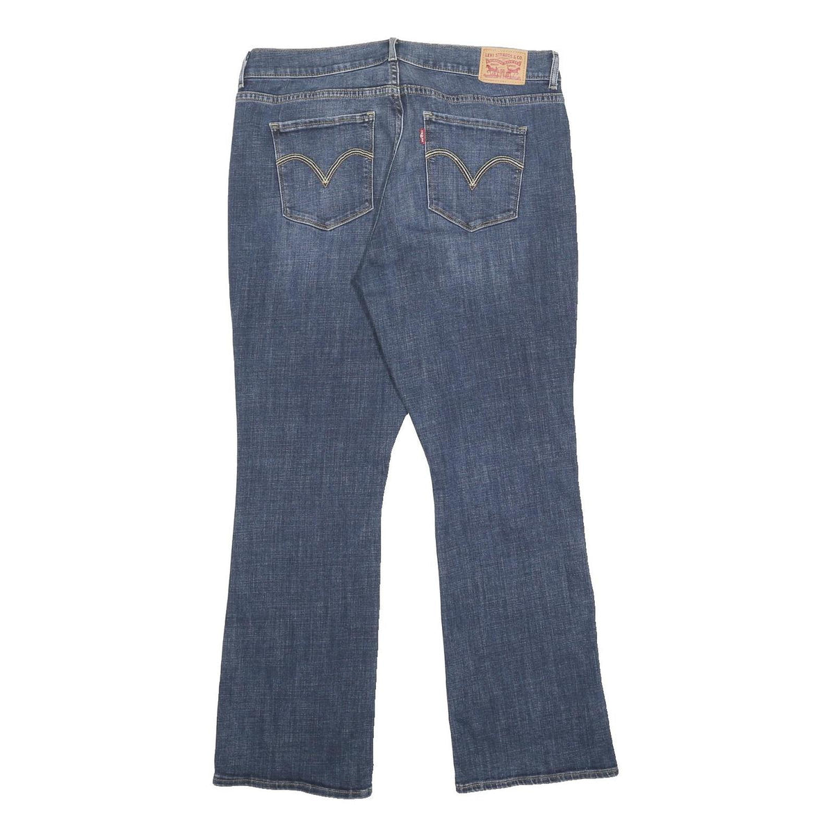 LEVI'S Womens Classic Blue Bootcut Denim Medium W32 L30 Jeans Zip Cotton Blend