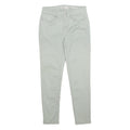 CALVIN KLEIN JEANS Womens Cotton Blend Slim Skinny Trousers W25 L25 Light Green