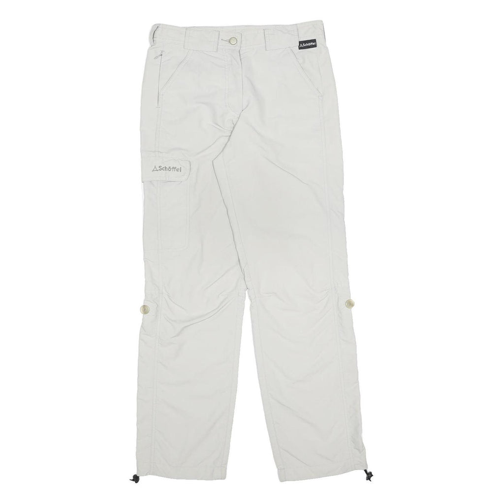 SCHOFFEL Womens Polyamide White Regular Fit Straight Leg Trousers W28 L29