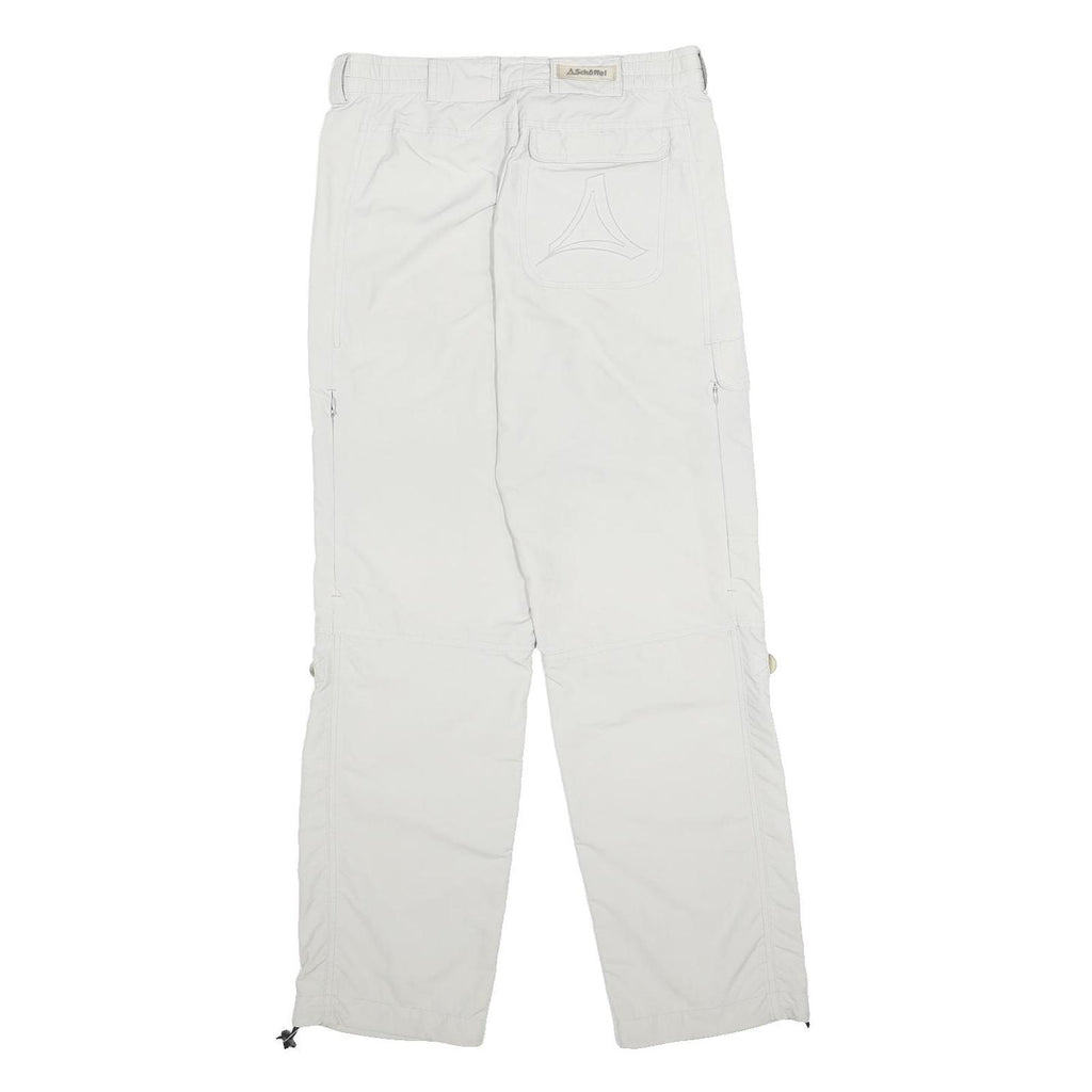 SCHOFFEL Womens Polyamide White Regular Fit Straight Leg Trousers W28 L29