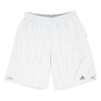 ADIDAS Mens White & Grey Casual Sports Shorts L W29 Polyester