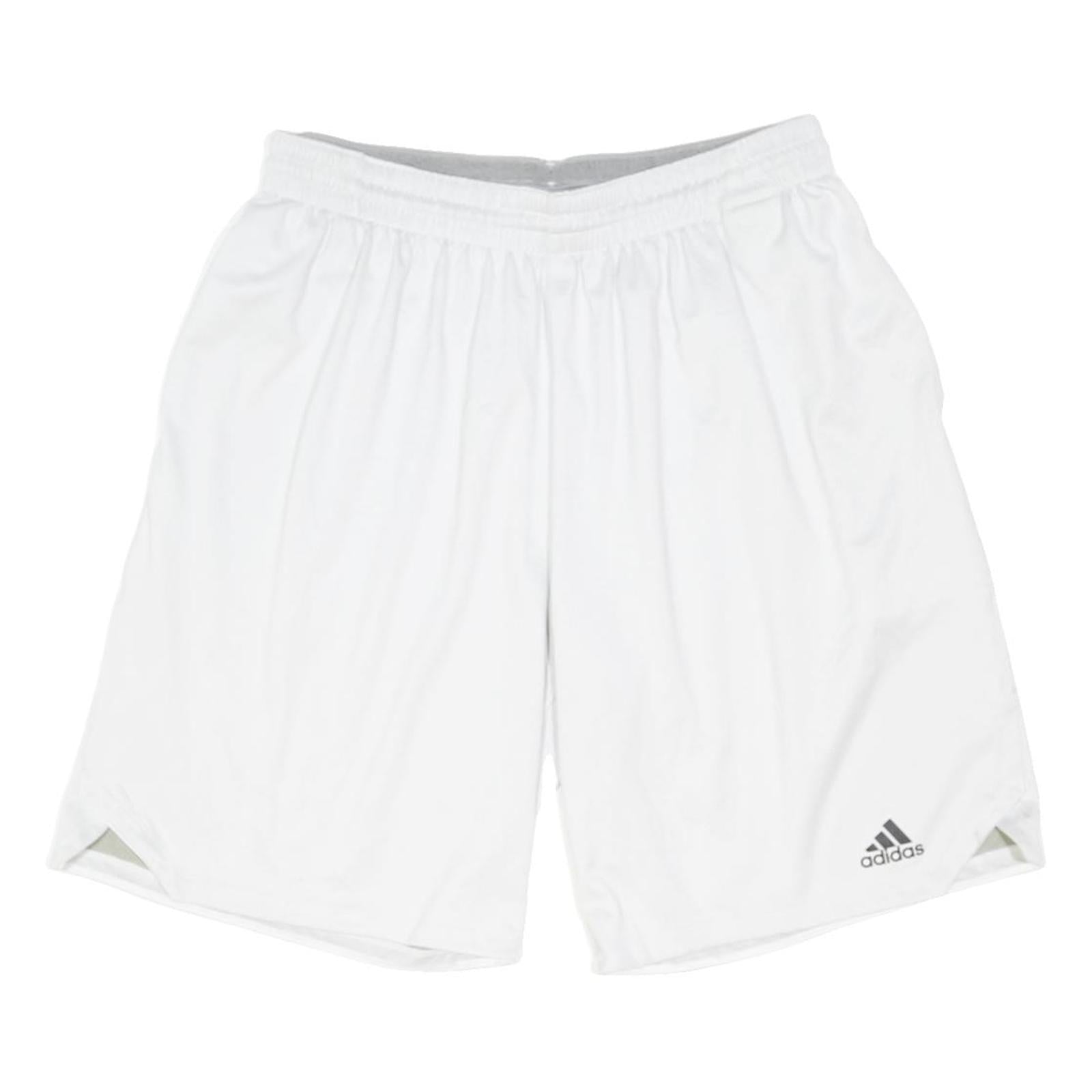 ADIDAS Mens White & Grey Casual Sports Shorts L W29 Polyester