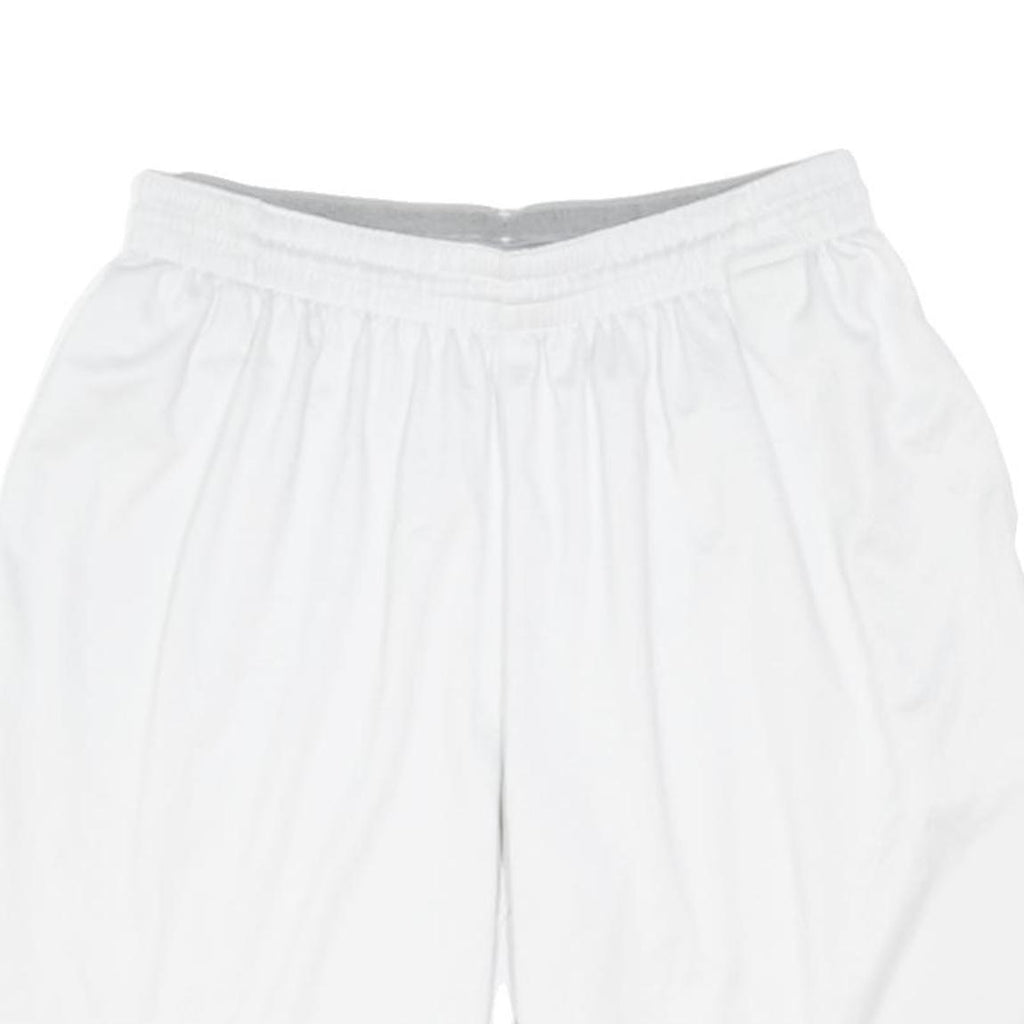 ADIDAS Mens White & Grey Casual Sports Shorts L W29 Polyester