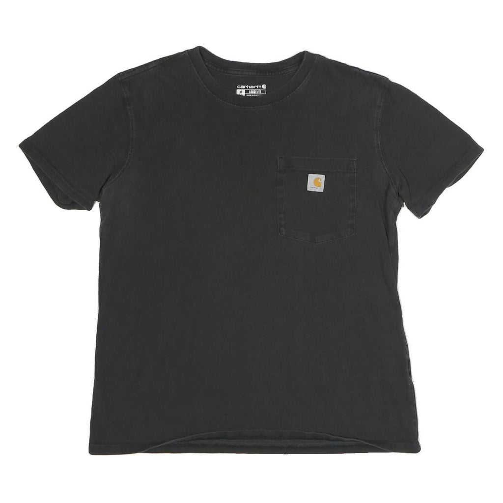 CARHARTT Womens Black Pocket T-Shirt M Short Sleeve Crew Neck Cotton Blend