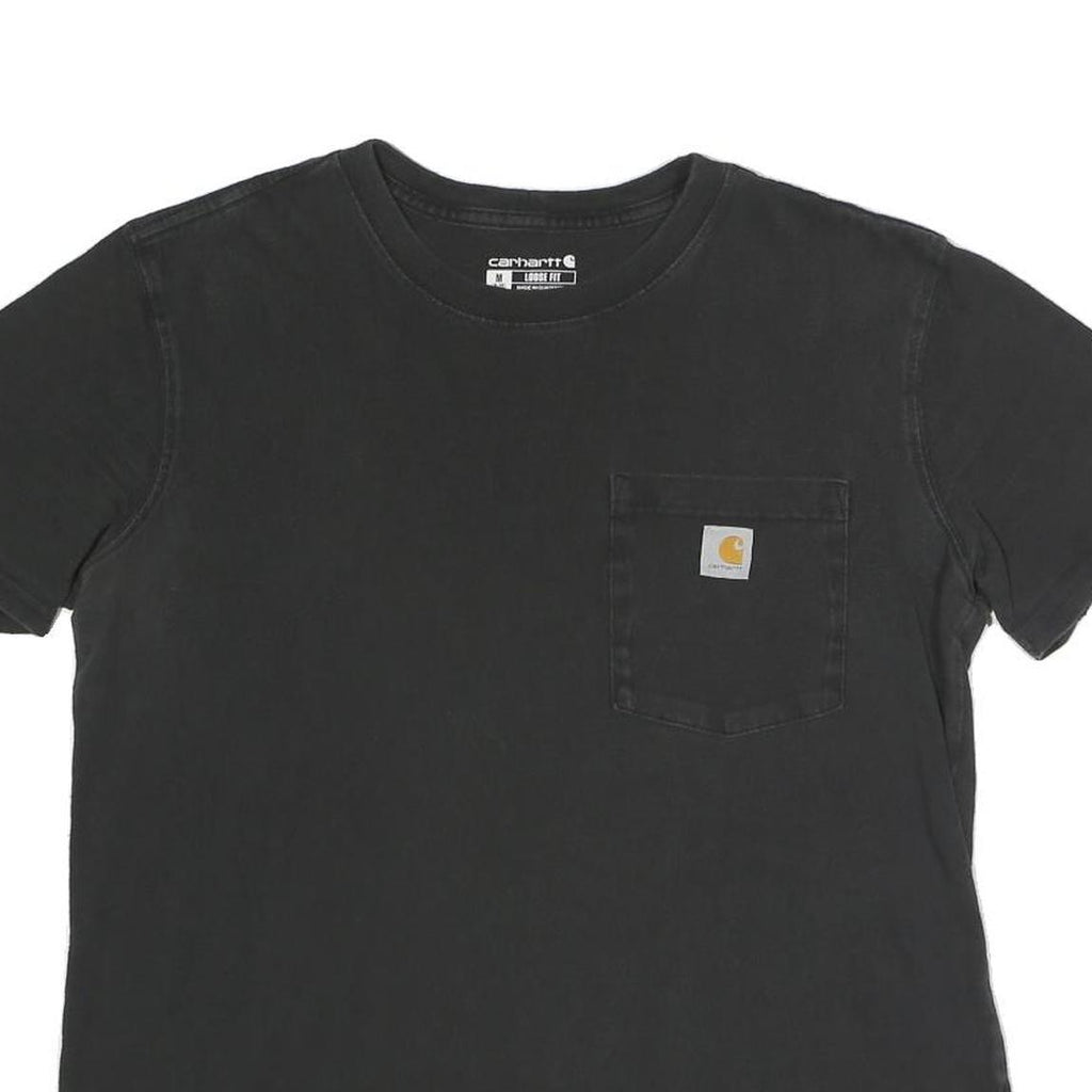 CARHARTT Womens Black Pocket T-Shirt M Short Sleeve Crew Neck Cotton Blend
