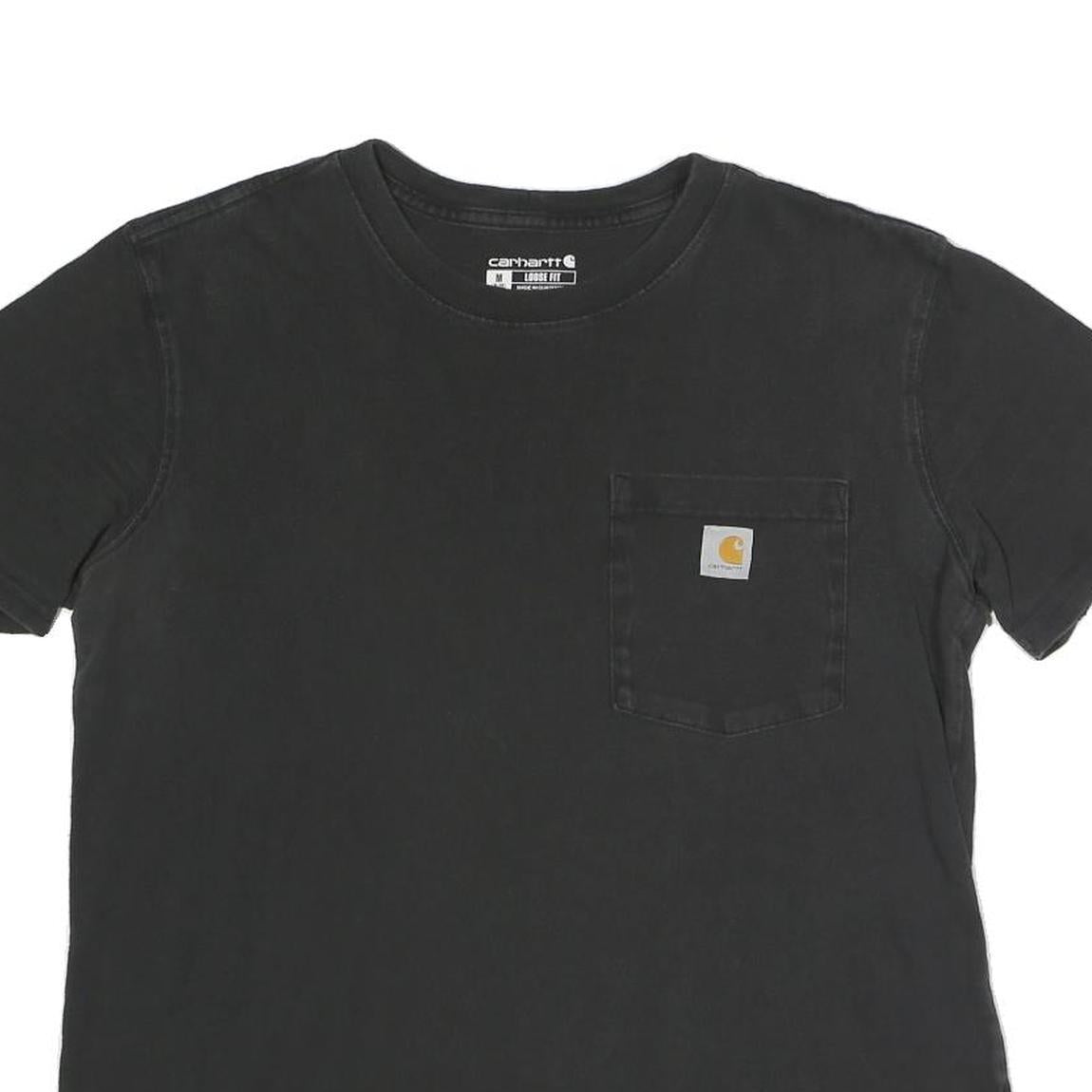 CARHARTT Womens Black Pocket T-Shirt M Short Sleeve Crew Neck Cotton Blend