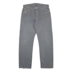 LEVI'S 501 Mens Jeans Grey Regular Straight Denim Medium W33 L30 Classic Button