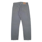 LEVI'S 501 Mens Jeans Grey Regular Straight Denim Medium W33 L30 Classic Button