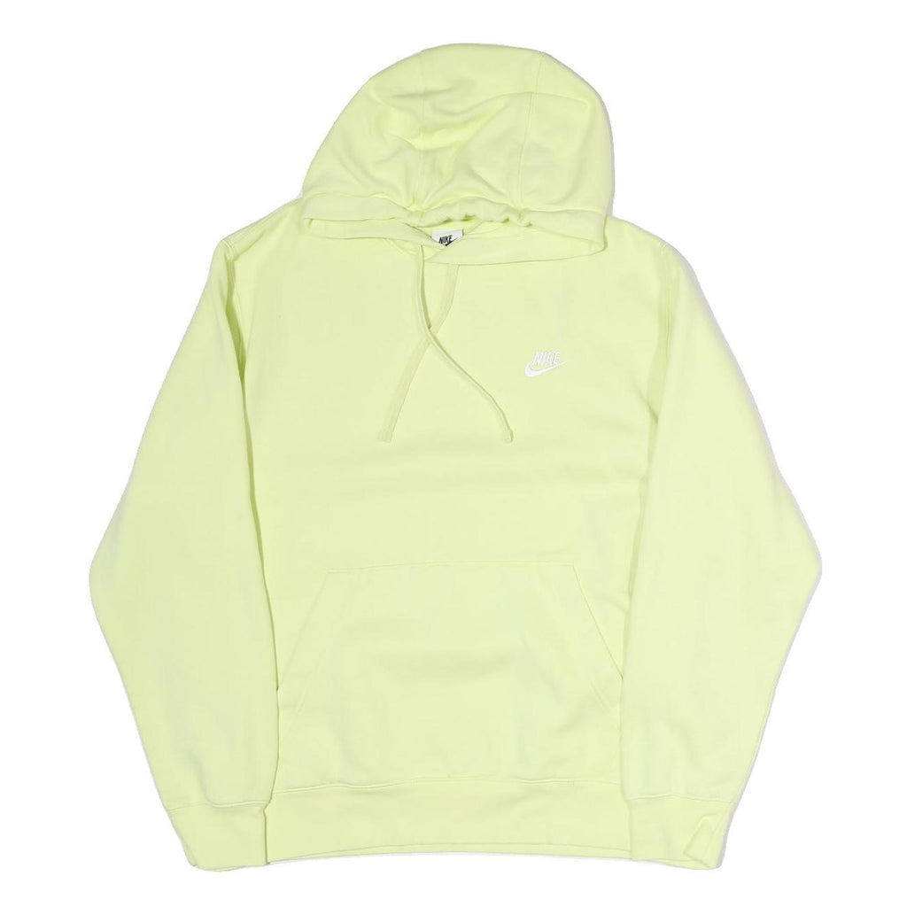 NIKE Mens Yellow Hoodie M Classic Pullover Kanga Pocket Casual Sweatshirt