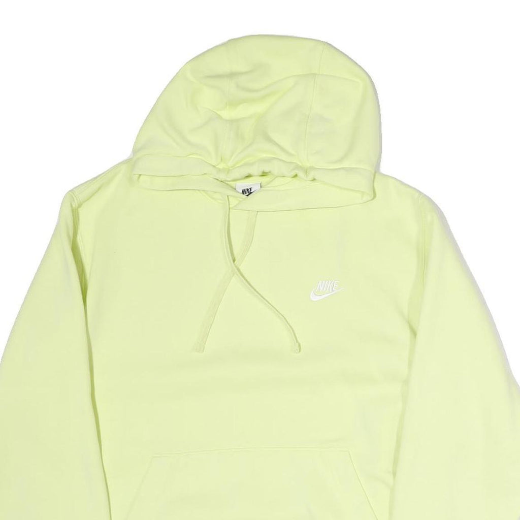 NIKE Mens Yellow Hoodie M Classic Pullover Kanga Pocket Casual Sweatshirt