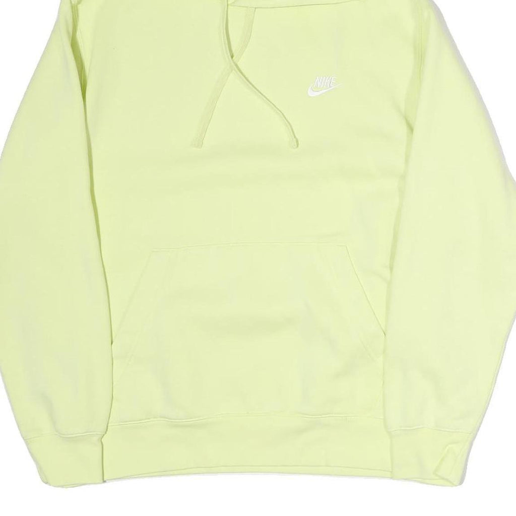 NIKE Mens Yellow Hoodie M Classic Pullover Kanga Pocket Casual Sweatshirt