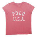 POLO RALPH LAUREN Womens Pink Graphic T-Shirt M Short Sleeve Crew Neck Casual