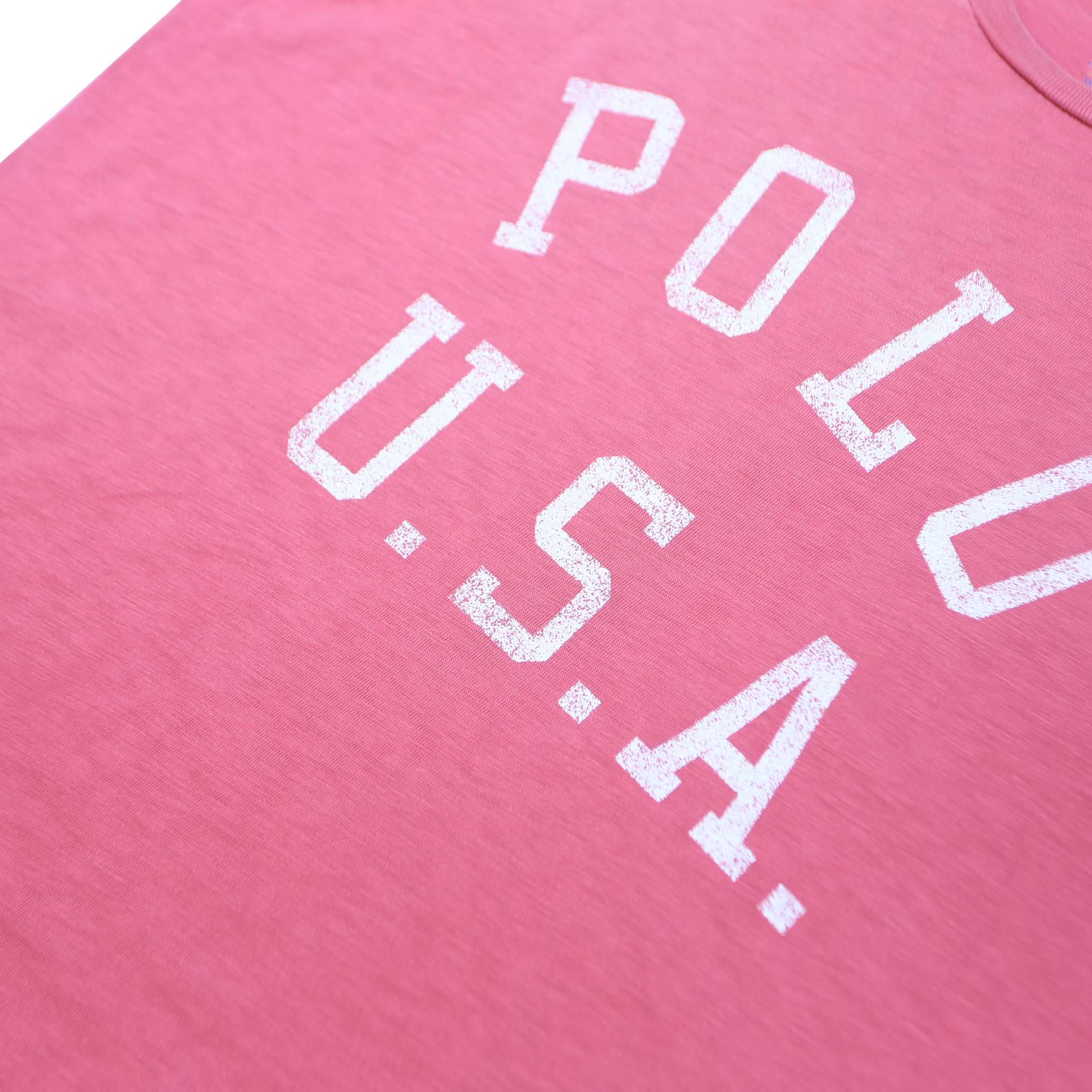 POLO RALPH LAUREN Womens Pink Graphic T-Shirt M Short Sleeve Crew Neck Casual
