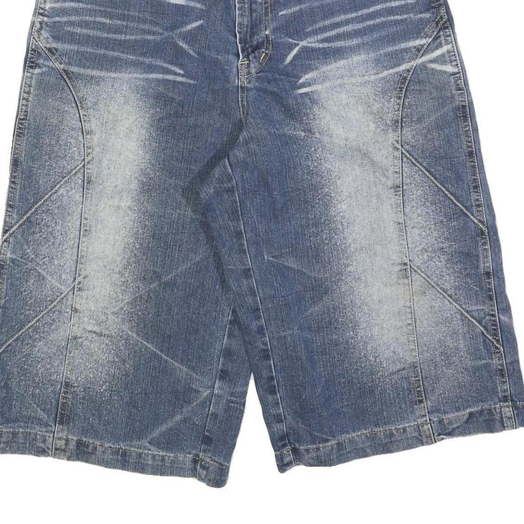 CARNABY Womens Shorts Blue Denim Casual XS W26 Relaxed Fit Cotton Blend